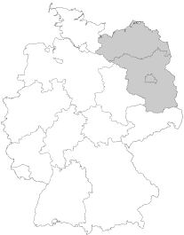 Diese Karte zeigt schematisch Deutschland, grau Markiert sind die Einsatzgebiete der UVS GmbH in Berlin Brandenburg und Mecklemburg-Vorpommern.